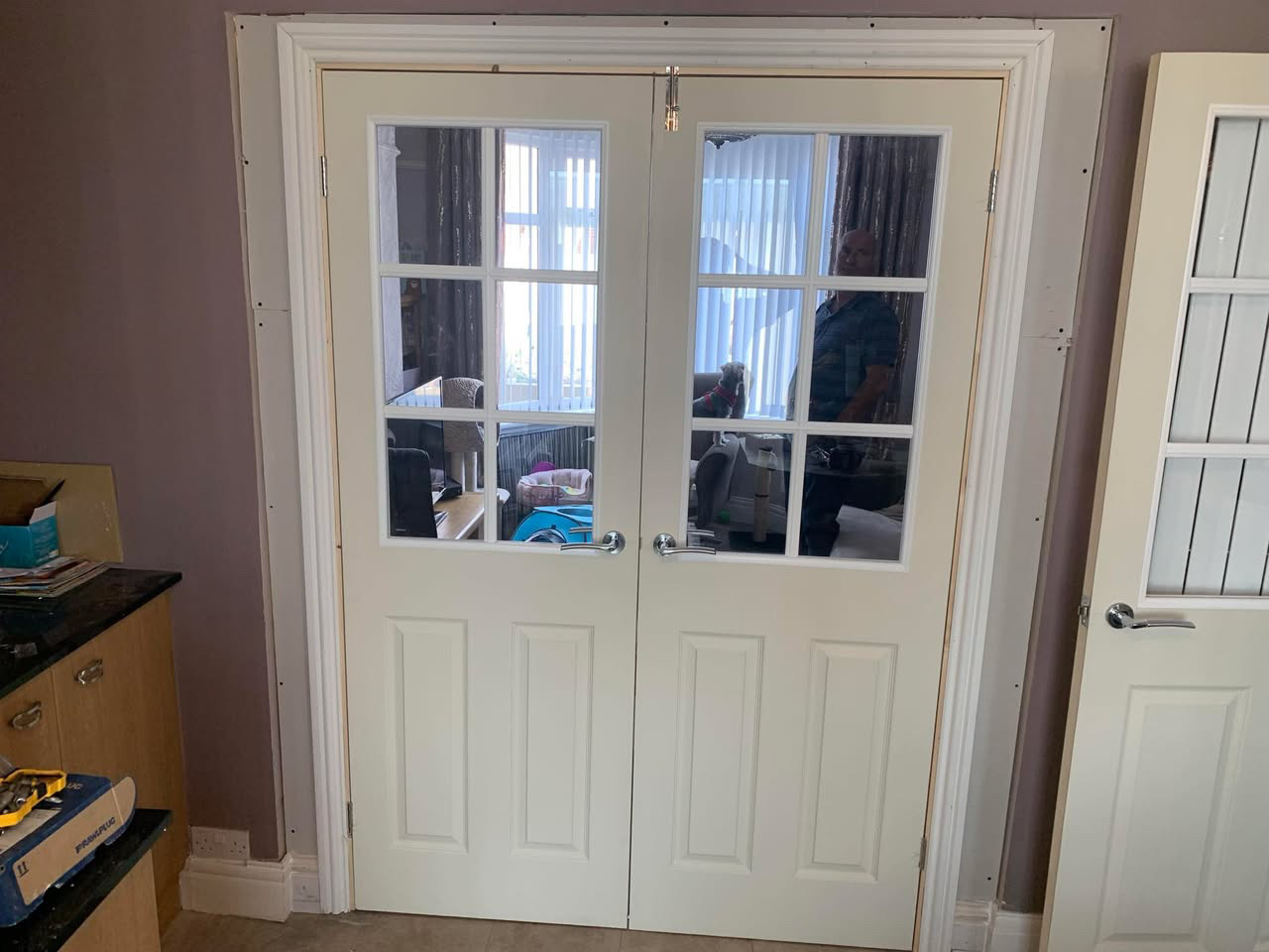 Oak internal door fitting (4)