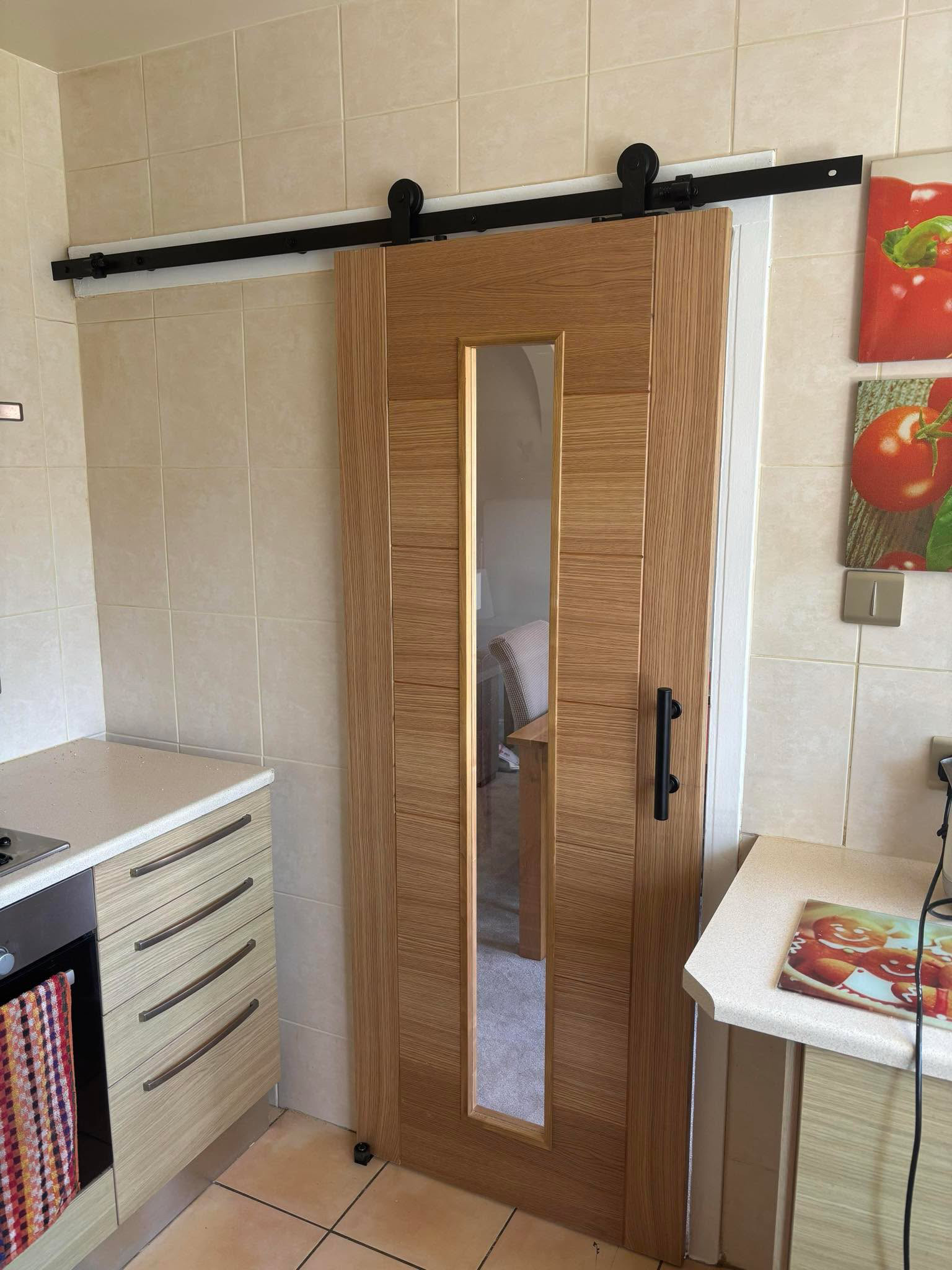 Oak internal door fitting (15)