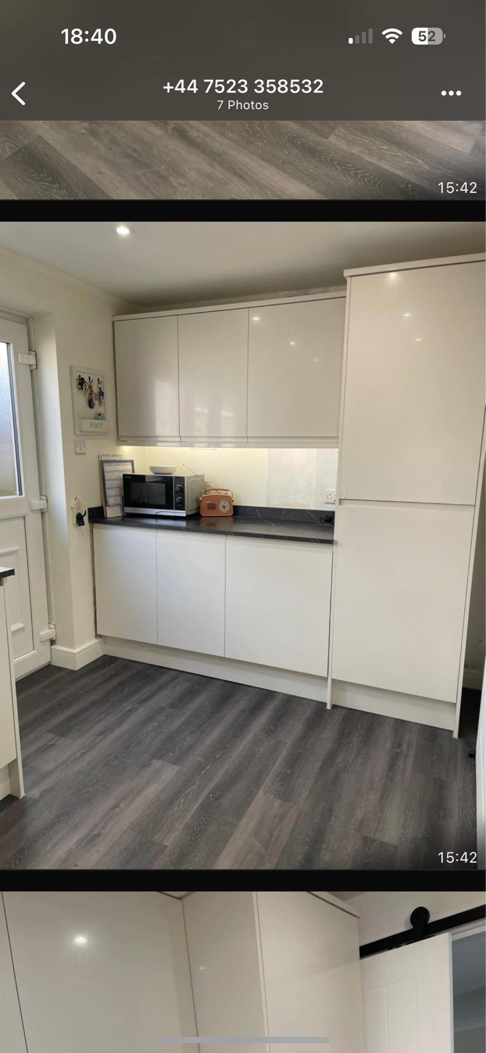 Compact white kitchen with dark worktop (2)