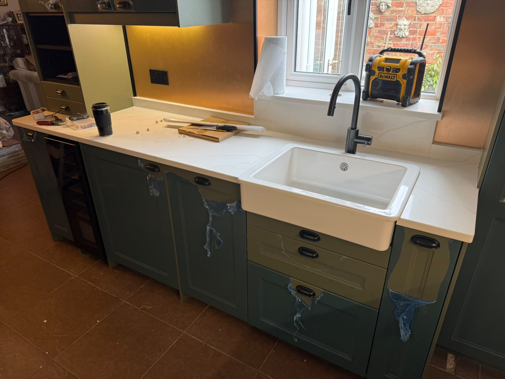Teal shaker kitchen (5)