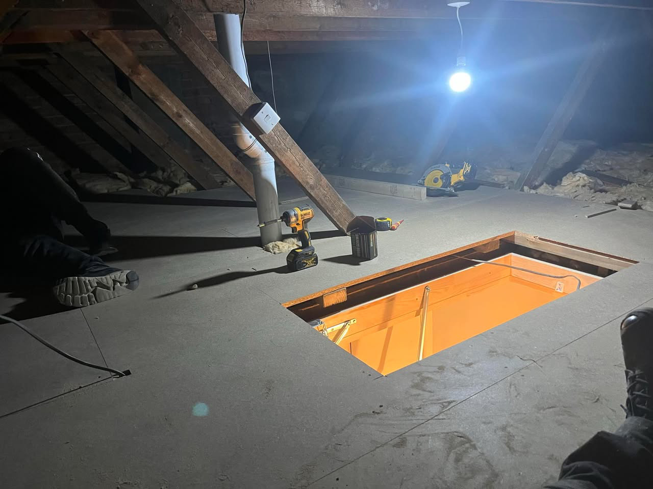 Loft boarding and ladder installation (11)