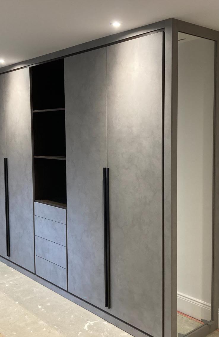 Panelled dressing room with fitted wardrobes (2)